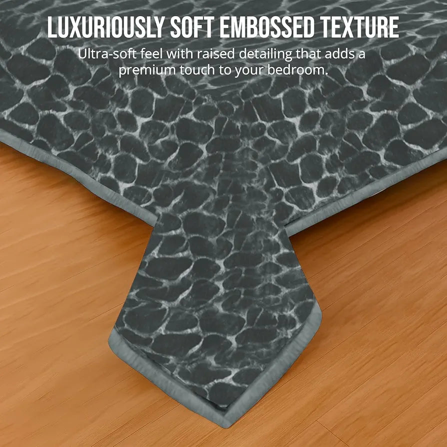 Cloth Fusion Floral Embossed Mink Blanket Single Bed for Winter,Soft Kambal for Comfort & Warmth